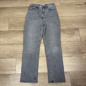 Abercrombie 90s Straight Jeans Womens 27 4 Curve Love Gray Ultra High Rise